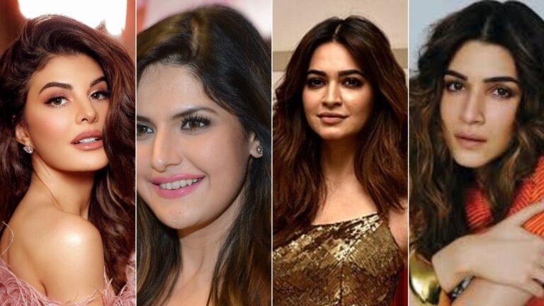 10 Bollywood Doppelgangers Who Look Just Like the Stars Collage of Bollywood stars and their doppelgangers including Jacqueline with Zareen Khan and Kriti Sanon with Kriti Kharbanda