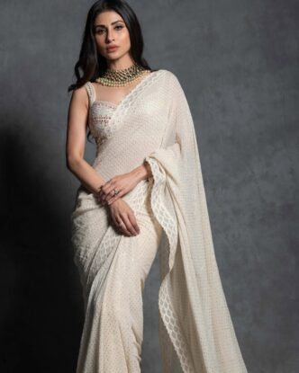 Mouni Roy's Elegant Saree Look at a Star-Studded Film Premiere