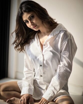 Mouni Roy Sizzles in a Bold Monochrome Outfit at a Brand Launch