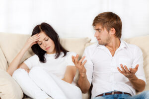 couple in live-in relationship fed up of each other