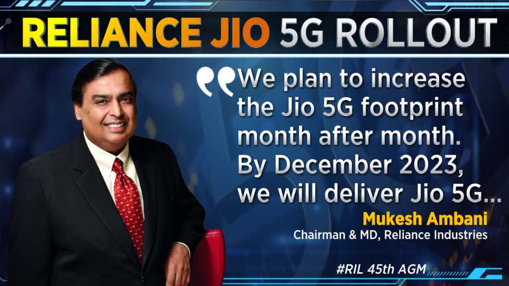 Ambani promises Reliance Jio 5G services in 45th AGM