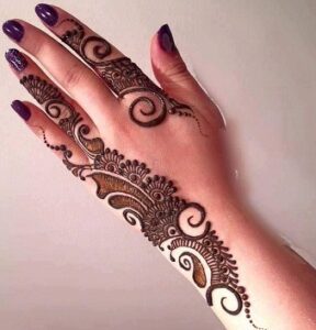 arabic back hand mehndi design