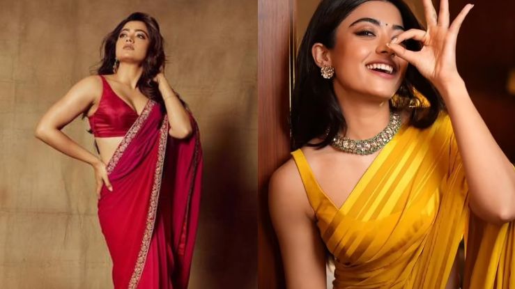 Rashmika’s bold saree look