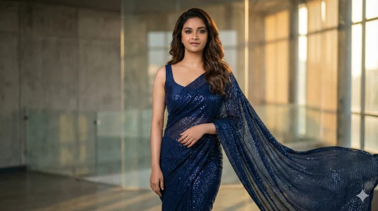 Keerthy Suresh Hot Saree Photos