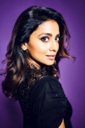 shriya saran bold black outfit in the latest photoshoot