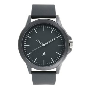 Fastrack Unisex Black Dial & Silicon Straps Analogue Watch