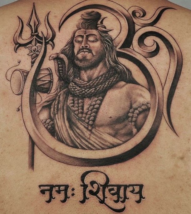 Trishul with Mahadev Tattoo Waterproof Men and Women Temporary Body Tattoo