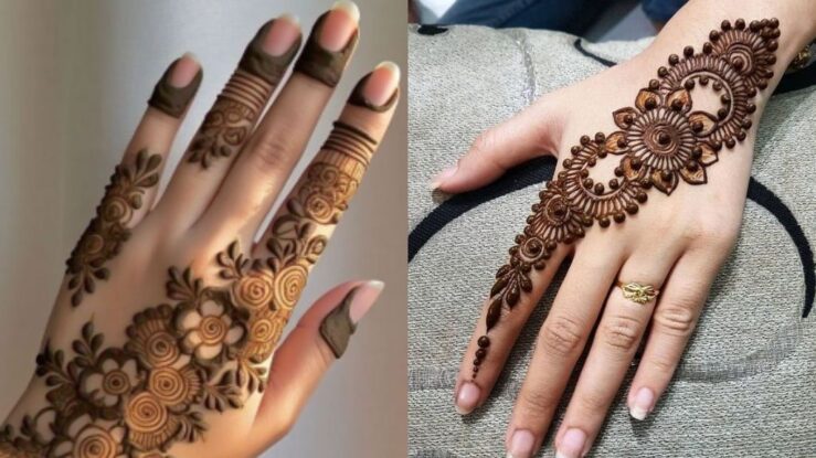 flower motif and floral mehndi design pictures