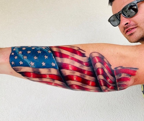 Top 23 Creative American Flag Tattoo Designs That Defines Your Patriotism Gorgeously