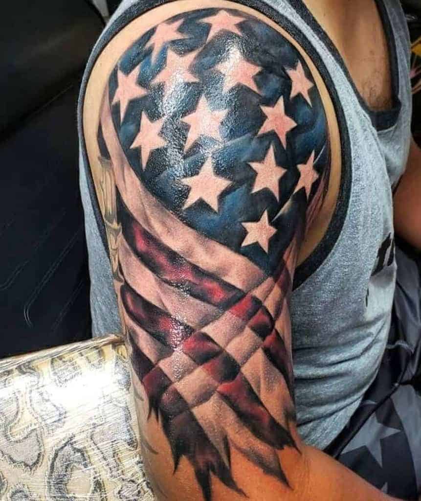 Top 23 Creative American Flag Tattoo Designs That Defines Your Patriotism Gorgeously