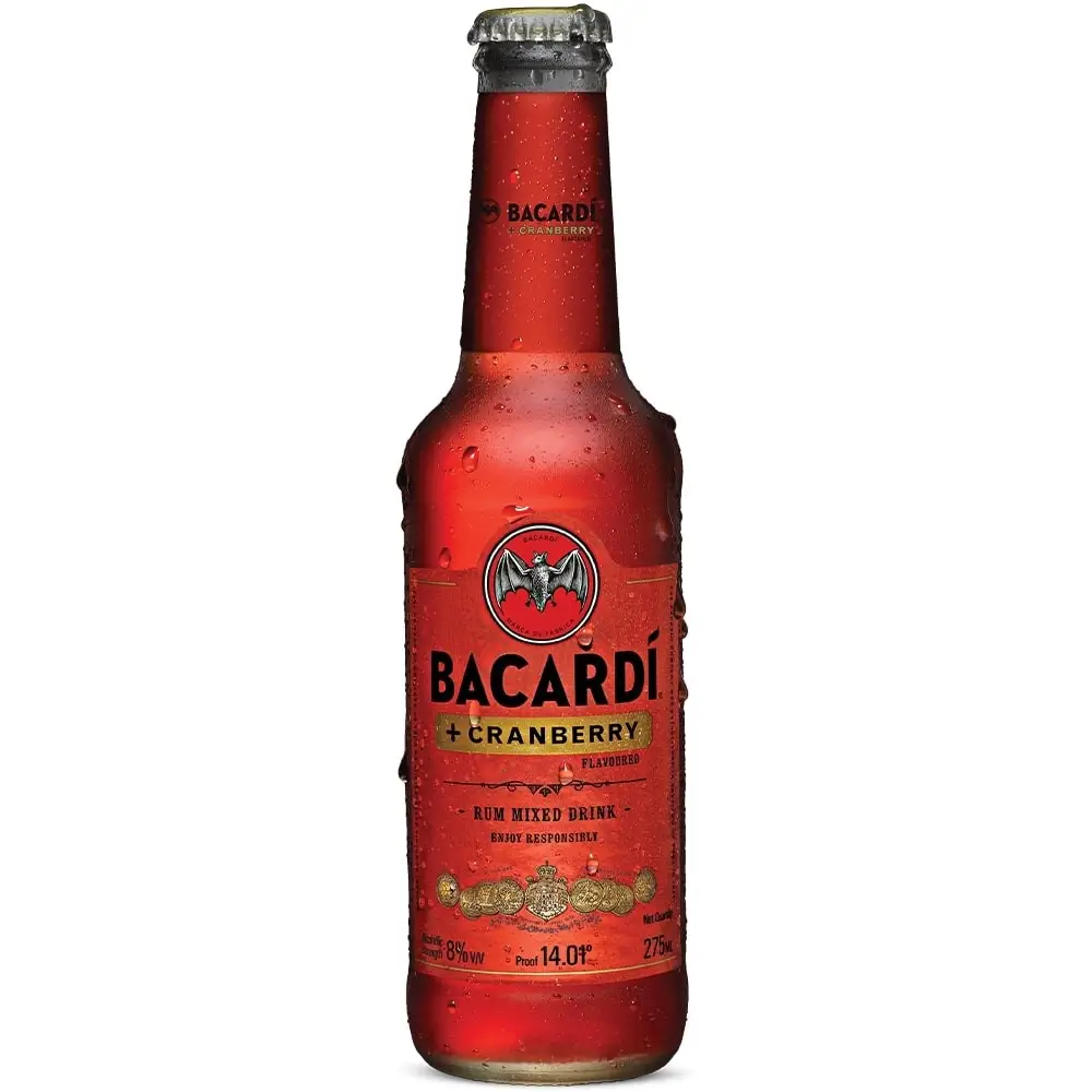 Bacardi Plus Cranberry flavoured Breezer alcohol percentage
