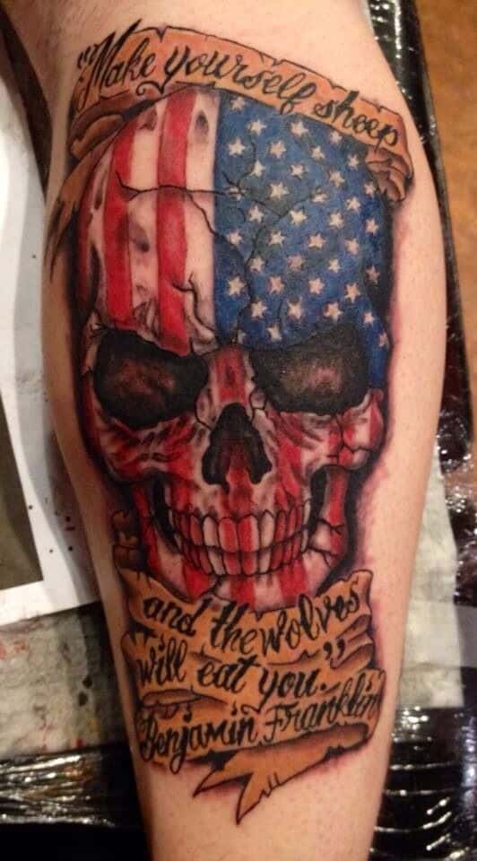 Top 23 Creative American Flag Tattoo Designs That Defines Your Patriotism Gorgeously