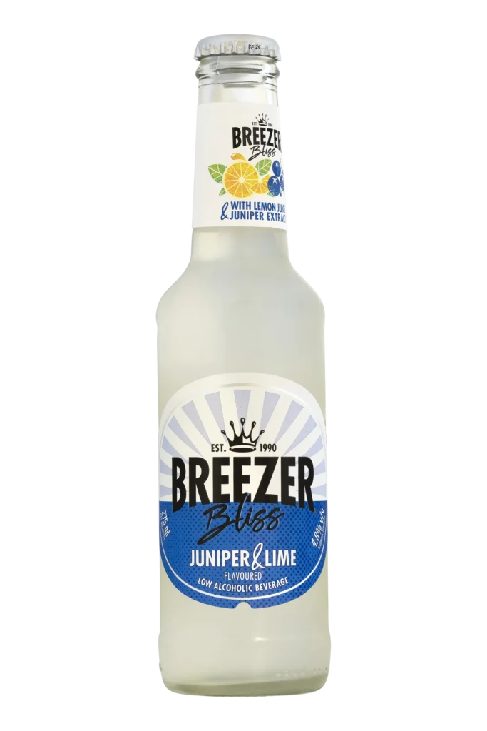 Bacardi Bliss Juniper N-Lime flavoured Breezer alcohol percentage