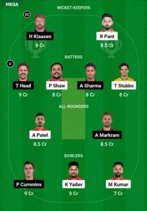 DC vs SRH Dream11 Prediction Today Match, IPL 2024 Match 35