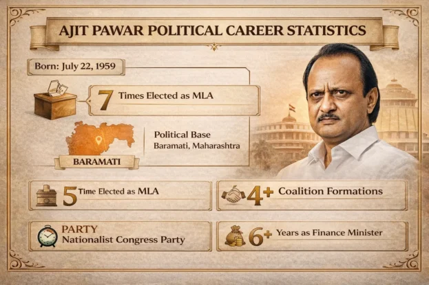 Ajit Pawar Political Career Stats