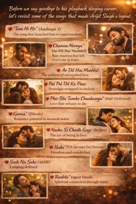 Arijit Singh's most iconic songs