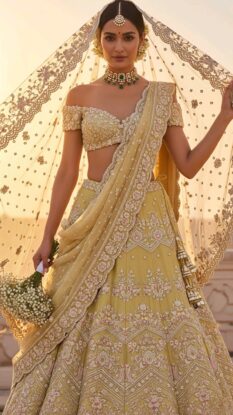 Non-traditional bridal lehenga colors