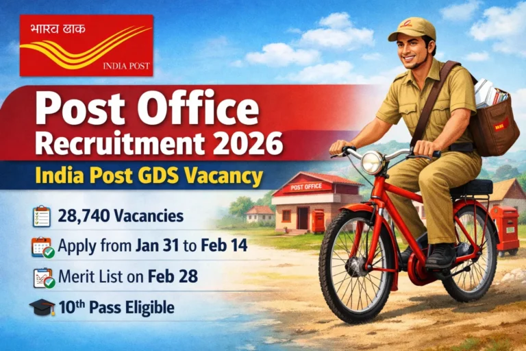 Post Office Recruitment 2026 Notification: India Post GDS Vacancy Details, Dates, Eligibility, Apply Online