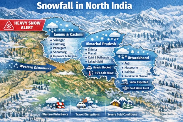 Snowfall Alert in North India