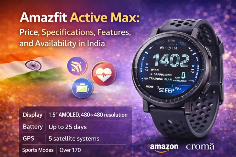 Amazfit Active Max: Price, Specifications, Features, and Availability in India Amazfit Active Max Launch in India