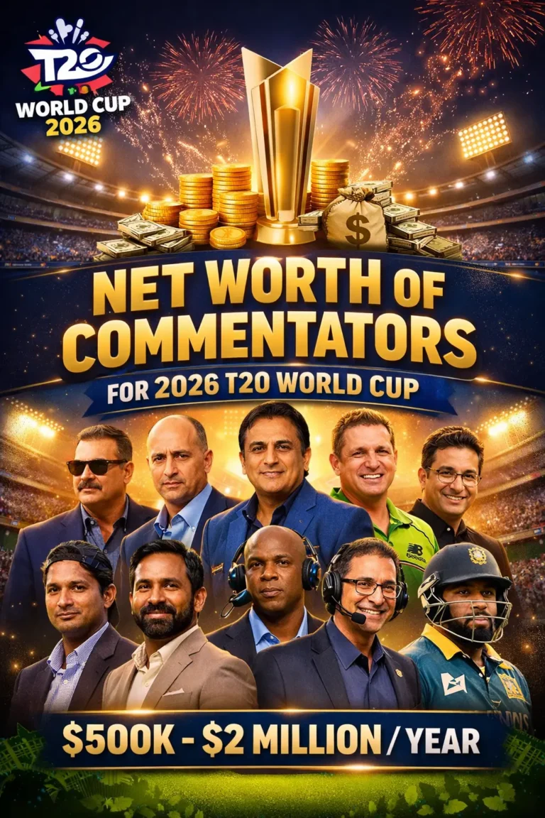 Net Worth of All Commentators for 2026 T20 World Cup