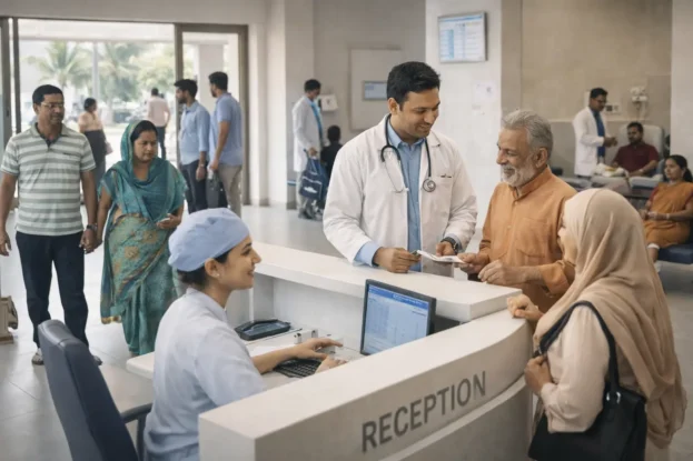 Community Care at Hospital Reception