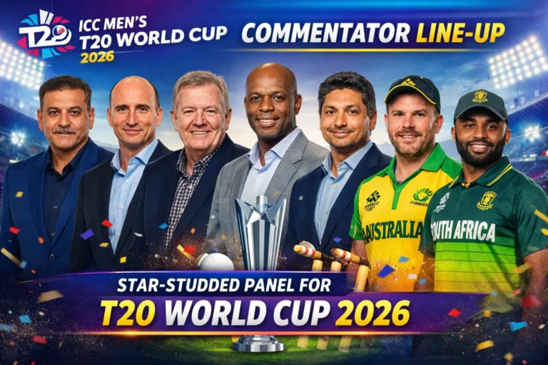 Star-Studded Commentary Panel Confirmed for ICC Men’s T20 World Cup 2026
