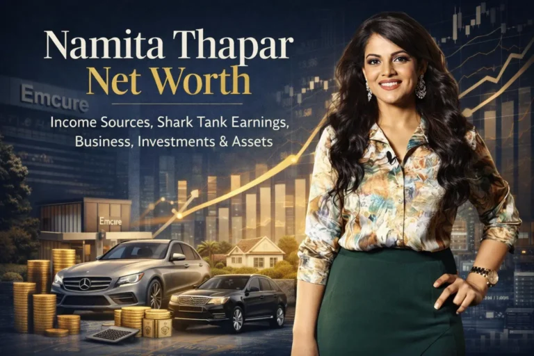 Namita Thapar Net Worth: Income Sources, Shark Tank Earnings, Business, Investments and Assets Namita Thapar Net Worth 2026: Income Sources, Shark Tank Earnings, Business, Investments, and Lifestyle Assets