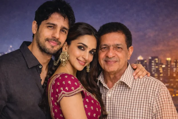Sidharth and Kiara with Sunil Malhotra