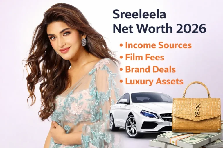 Sreeleela Net Worth 2026: Income Sources, Film Fees, Brand Deals, and Luxury Assets