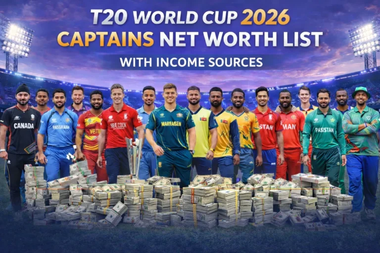 2026 T20 World Cup Captains Net Worth List With Income Sources