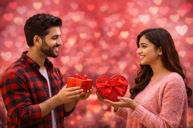 Valentines Day Gift Exchange Moment