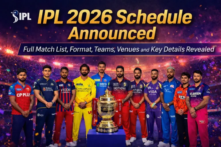 IPL 2026 Schedule Announced: Full Match List, Format, Teams, Venues Revealed IPL 2026 Schedule Announced: Full Match List, Format, Teams, Venues Revealed