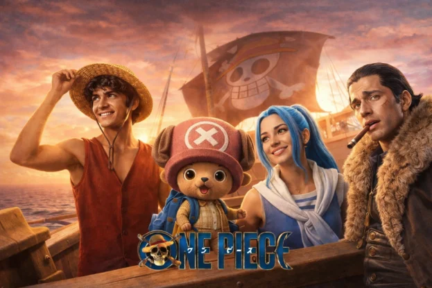 One Piece Crew on the Going Merry enjoying the Sunset Journey