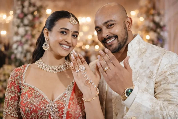 Prithvi Shaw and Akriti Agarwal Engagement