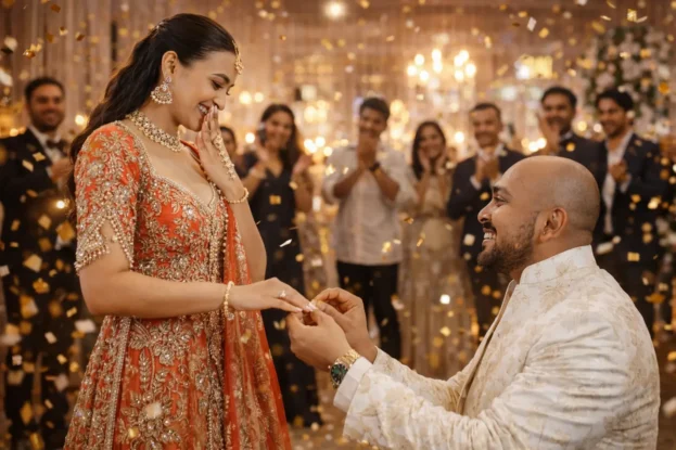 Prithvi Shaw proposing to Akriti Agarwal