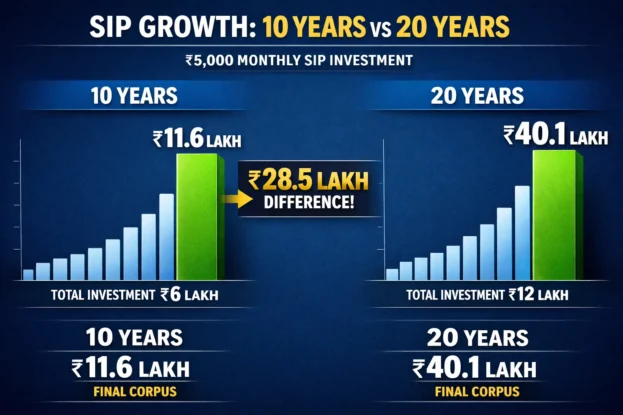 SIP Growth Comparison - 10 vs 20 Years