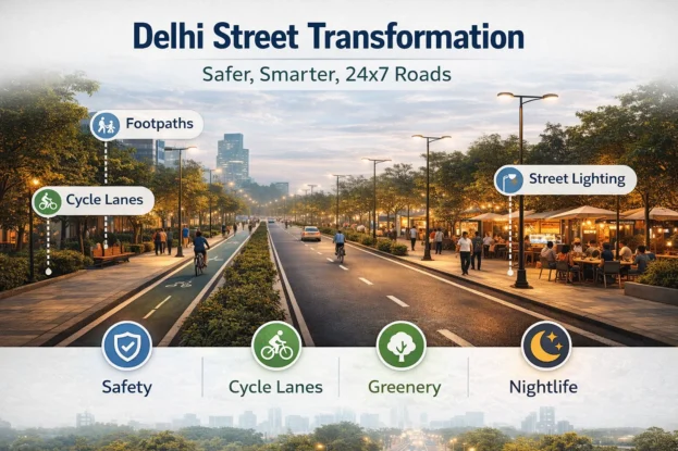 Delhi Street Transformation into Safer and Smarter Roads
