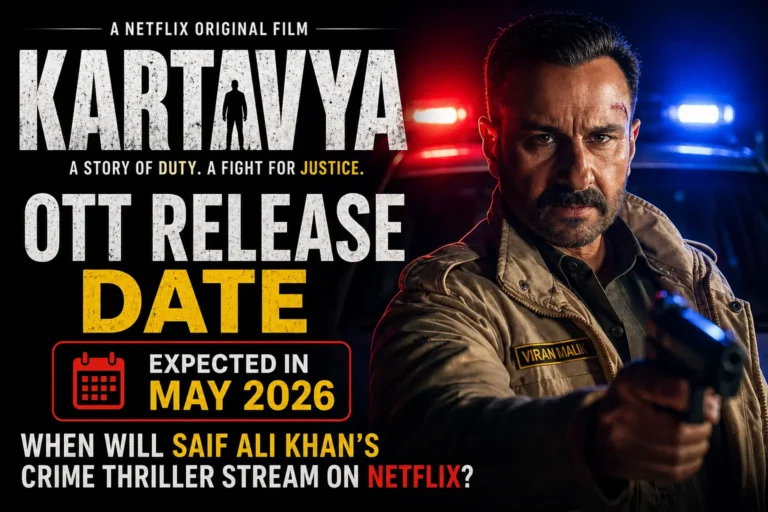 Kartavya OTT Release Date - When Will Saif Ali Khan’s Crime Thriller Stream on Netflix