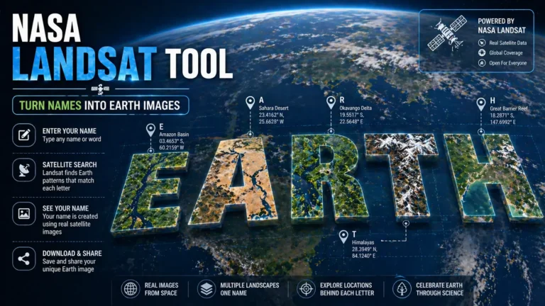NASA Landsat Tool - Turn Names into Earth Images
