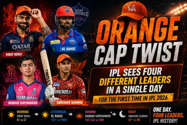 Orange Cap Twist as IPL Sees Four Different Leaders in a Single Day for the First Time in IPL 2026