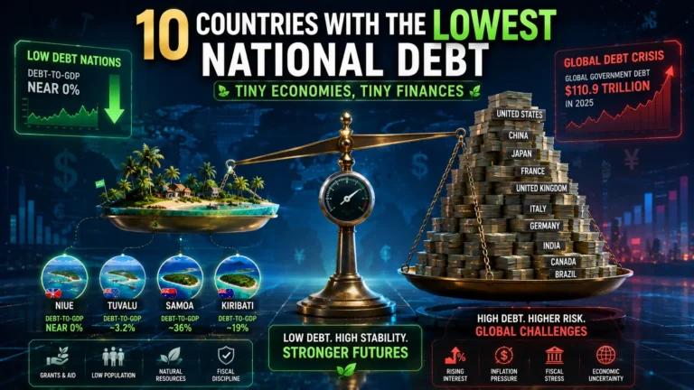 10 Countries with the Lowest National Debt in 2026