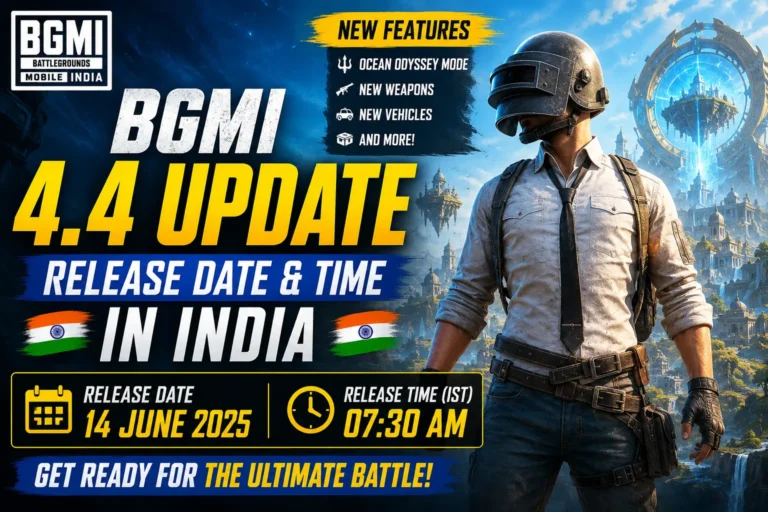 BGMI 4.4 Update rolling out on 20th May in India.