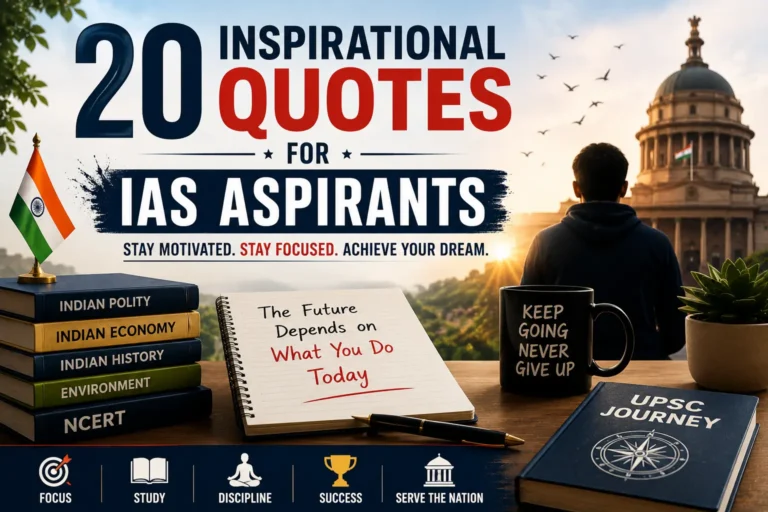 20 Inspirational Quotes for IAS Aspirants to Stay Motivated 20 Inspirational Quotes for IAS Aspirants to Stay Motivated