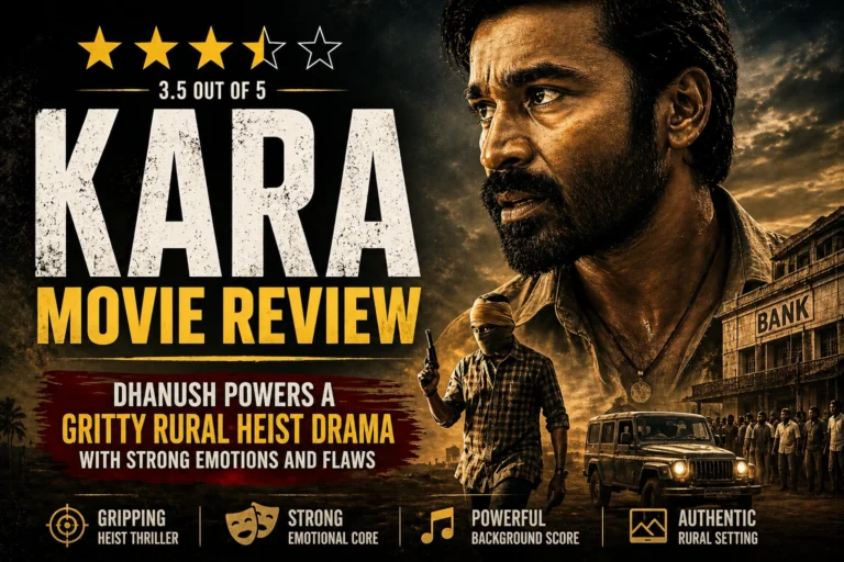 Kara Movie Review: Dhanush Powers a Gritty Rural Heist Drama with Strong Emotions and Flaws