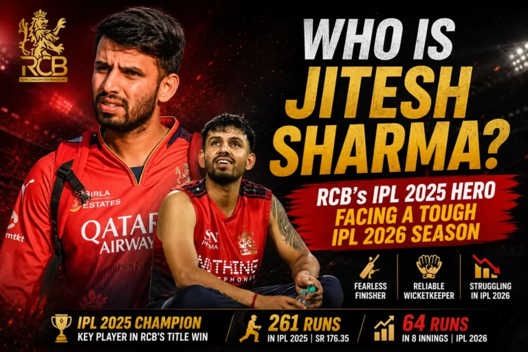 Who Is Jitesh Sharma? RCB’s IPL 2025 Hero Facing a Tough IPL 2026 Season