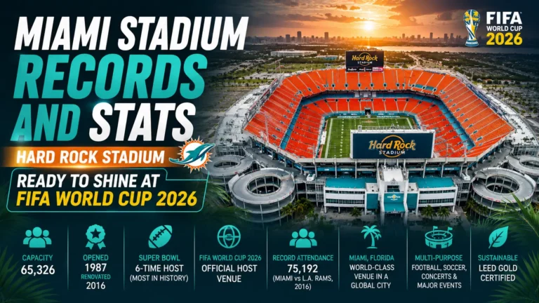 Miami Stadium Records and Stats: Hard Rock Stadium Ready to Shine at FIFA World Cup 2026 Miami Stadium Records and Stats: Hard Rock Stadium Ready to Shine at FIFA World Cup 2026