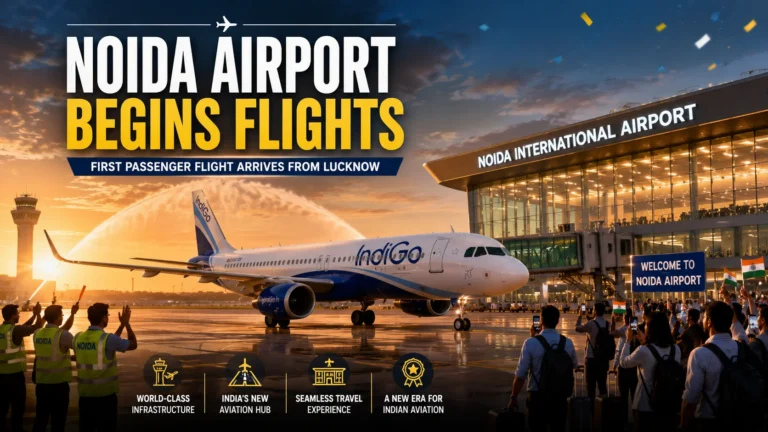 Noida International Airport Begins Passenger Flights; First IndiGo Service Arrives From Lucknow Noida International Airport Begins Passenger Flights, First IndiGo Service Arrives From Lucknow