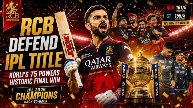 RCB DEFEND IPL TITLE As Virat Kohli's 75 Powers Historic Final Win
