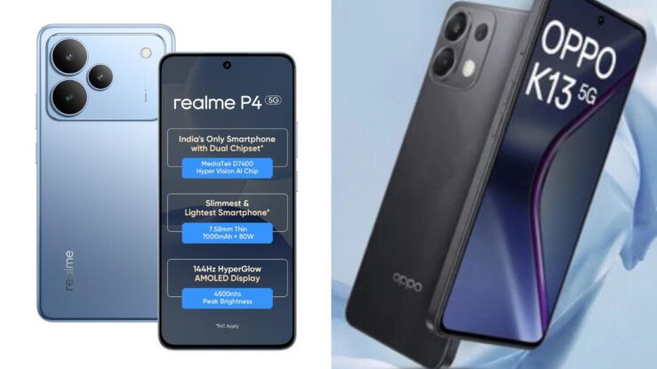 OPPO K13 5G and Realme P4 5G Comparison
